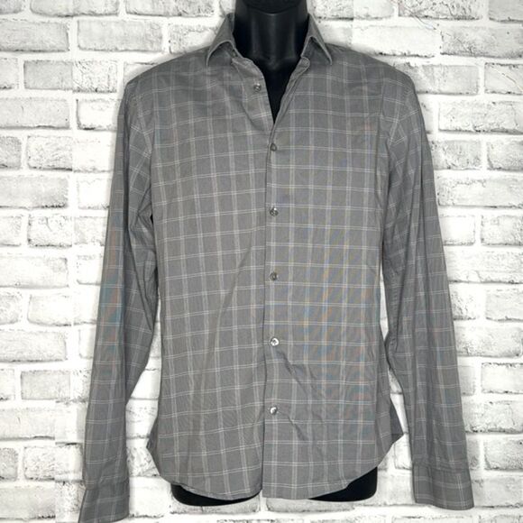 Calvin Klein All Season Stretch Slim Fit Wicking Button Down Shirt Medium M - Picture 1 of 4